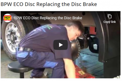 BPW ECO Disc Replacing the Disc Brake